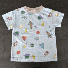 hakka kids宇宙柄 水色 Tシャツ キッズ　トップス