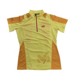 【MILLET ミレー】ハーフジップ Tシャツ 吸汗速乾 シトロン×オレンジ S