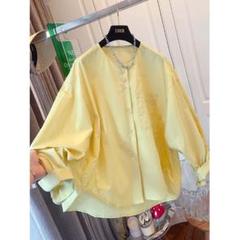 綺麗め シンプル ラウンドネック ブラウス oversize 気質 オシャレ