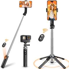 自撮り棒 ミニスマホスタンド スマホ 三脚 コンパクト セルカ棒 リモコン付き