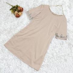 ★Rady★レディー 袖ビジュー付き Aラインワンピース【S】パーティー ピンク