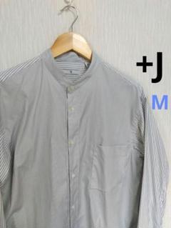 ユニクロ+J　スーピマコットンオーバーサイズスタンドカラーシャツ　M