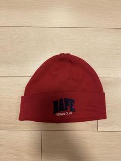 BAPE 赤 ニット帽 迷彩 レッド（赤）系 A BATHING APE(アベイシングエイプ) ニット