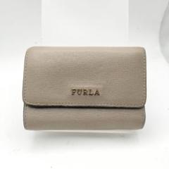フルラ　折財布　財布　ミニウォレット　ベージュ