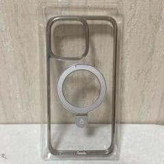 iPhone15 ProMAXケース クリア×シルバー MagSafe対応