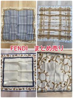 FENDI ロゴプリント バンダナ・スカーフ フェンディ FENDI バンダナ ハンカチ スカーフ 首飾り ズッカ