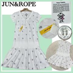 ✨新品未使用タグ付き✨JUN&ROPE ゴルフウェア 白 M 半袖 ワンピース
