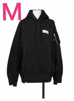 黒×M NIKE sacai Hoodie ナイキ サカイ パーカー フーディー