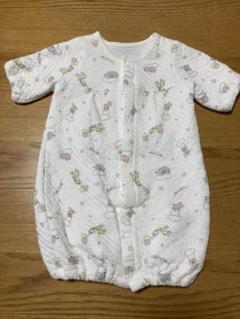 赤ちゃん用ロンパース 50~60cm 日本製　綿100% 白　厚手　冬用
