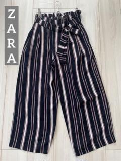 ZARA ストライプ ワイドパンツ