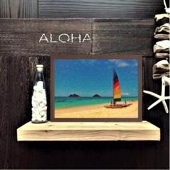【送料無料】南国の風景☆HAWAII No.573　 フレーム付　 A4サイズ