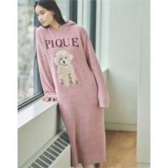 新品未開封　ジェラートピケ トイプードルジャガードワンピース　ピンク gelato pique（ジェラートピケ）の「トイプードルジャガード