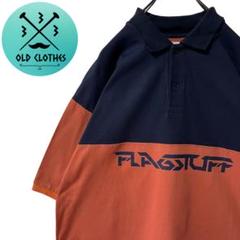 【FLAGSTUFF】フラグスタフ ポロシャツ バイカラー センターロゴ