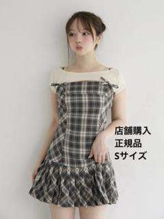 新品未使用　andmary Rimma check set tops S Rimma check set tops