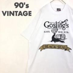 2719 90s Gosling's オットセイ　ラム酒　半袖　Tシャツ　白