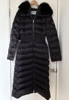 極美品 プラダ ダウンコートPRADA リアルファー ブラック PRADA☆新作((291794))選べるお色)ファーフード付き (PRADA