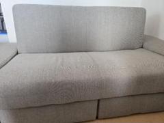 630】ニトリグレーの1人掛けソファ寝れます