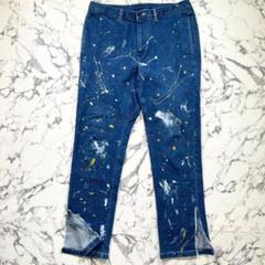 ✨極美品/ペイント加工✨ Golden Bear デニム パンツ M 裾カット