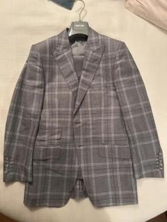 トムフォードシルクグレー ストライプ ビジネススーツ 撥水】PREMIUM CLOTH ストライプ スーツ(11023102-2024