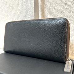 【美品✨希少/シボ革】ココマイスター　ラウンドジップ　長財布　黒　レザー　人気