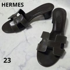 HERMES エルメス オアジス マカサー サンダル レザー ミュール 23