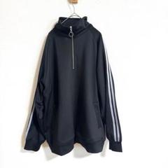 美品 ブラック 大きめ ジャージ　ハーフジップ ビッグシルエット　スポーツウェア