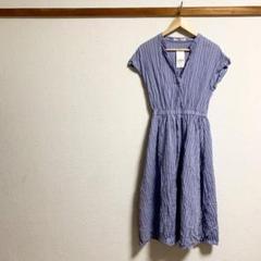 新品!ストライプ スキッパー ワンピース ELENCARE DUE✳︎hw027