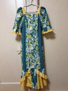 ハワイ　フラダンスドレス　フラダンス衣装　ワイキキ　ハワイ購入　アロハ　ムームー