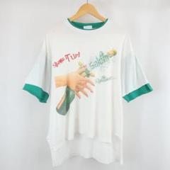 Salem ドリンク 英字 タバコ オーバーサイズ 企業 Tシャツ XL 古着