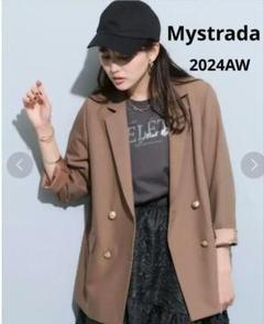 Mystrada マイストラーダ ダブルテーラージャケット ブラウン 金
