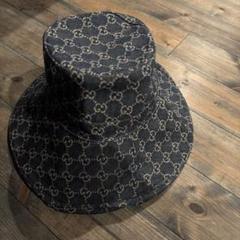 GUCCI GGパターン デニムバケットハット　新品未使用 GUCCI デニム バケットハット GGパターン
