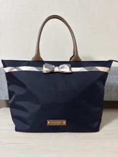 再! 限定価格! 美品　クレストブリッジ　ネイビー×ピンク　トートバッグ