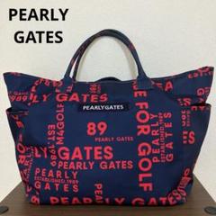 PEARLY GATES オレンジ トートバッグ 新品・未使用タグ付き PEARLY GATES（パーリーゲイツ）の「【PEARLY GATES】P-89ロゴ