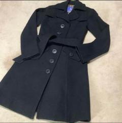 美品✨バーバリー ブルーレーベル ウール Pコート メガチェック 黒 レディース バーバリーブルーレーベル ［ BURBERRY ］ ブロックチェック柄 P