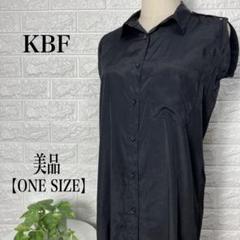 KBF ブラック ノースリーブチュニックシャツ 【ONE SIZE】★美品★