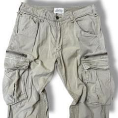 AVIREX★XLカーゴパンツ アヴィレックス ベージュ ワークパンツ 裾ジップ AVIREX☆XLカーゴパンツ アヴィレックス ベージュ ワークパンツ