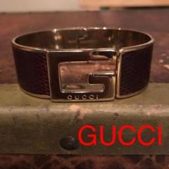 GUCCI vintage lizard skingold bangle