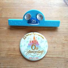 ディズニーランド　36周年　37周年　時計　ピンバッジ　フラッグ　5点セット ディズニーランド 36周年 37周年 時計 ピンバッジ フラッグ 6点