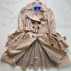 美品 バーバリーブルーレーベル トレンチコート 38 ノバチェック