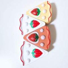 プルバックカー 苺 ショートケーキ 4個セット 匿名配送