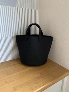 【ハンドメイド】帆布バケツトートバッグS＊ブラック
