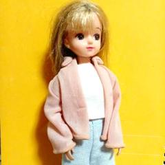 リカちゃんハンドメイド服　ピンクシャツコーデセット