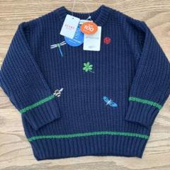 新品タグ付き　ビームス　ミニ　キッズ　ニット　ネイビー　100