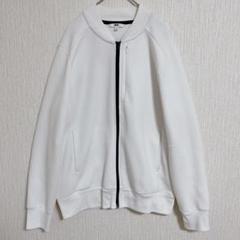 【ユニクロ】MA-1 スウェット ジャージ ブルゾン ホワイト ジップアップ L
