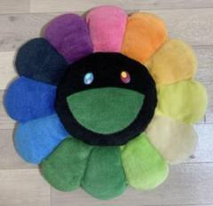 村上隆　フラワークッション　グレー✖️ブラック　30cm 花　クッション　正規品 村上隆 フラワークッション 30cm 花 クッション 正規品