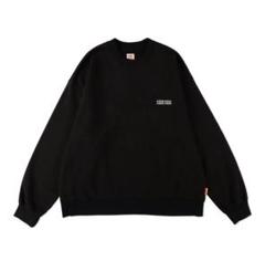 【希少サイズ】SEESEE センターロゴスウェット　オーバーサイズ　ブラック 希少サイズ】SEESEE センターロゴスウェット オーバーサイズ