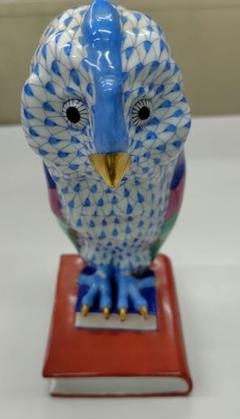 紫ヘレンド 世界のフクロウ （ブルゴーニュ .シチリア）まとめ2点 世界のふくろう] シチリアのふくろう