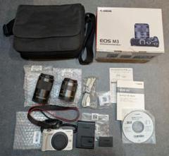 値下げ⭐️canon EOS M3 ダブルズームキット ホワイト フォトバッグ付 値下げ⭐️canon EOS M3 ダブルズームキット ホワイト フォト