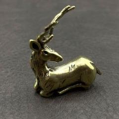 真鍮 置物 アンティーク ヴィンテージ ハンドメイド 動物 鹿 シカ44