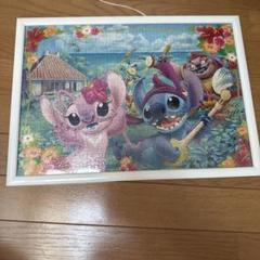 スティッチとエンジェル ジグソーパズル 白フレーム付き